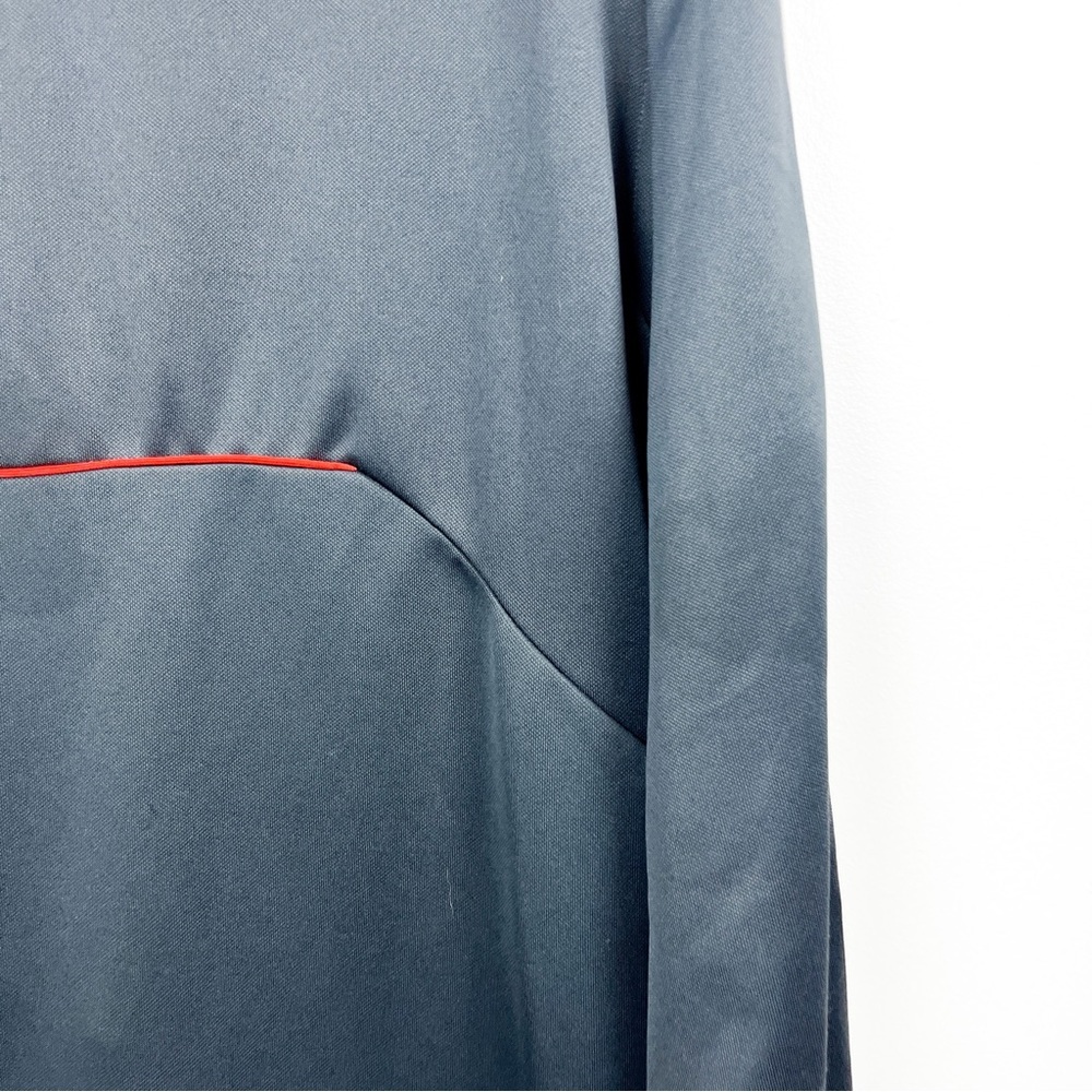 Adidas Long Sleeve Zip-Up Grey & Orange/Red Athletic Jacket - Picture 8 of 10
